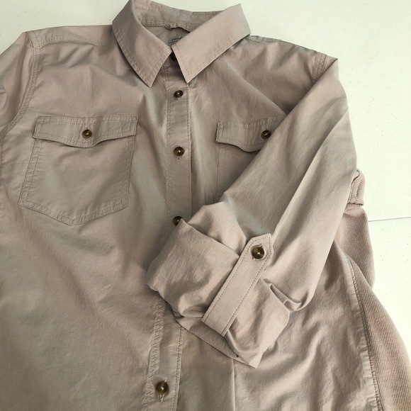 Carhartt Woman’s Button-Up Shirt - Lavender/Grey Size XL - Picture 5 of 12